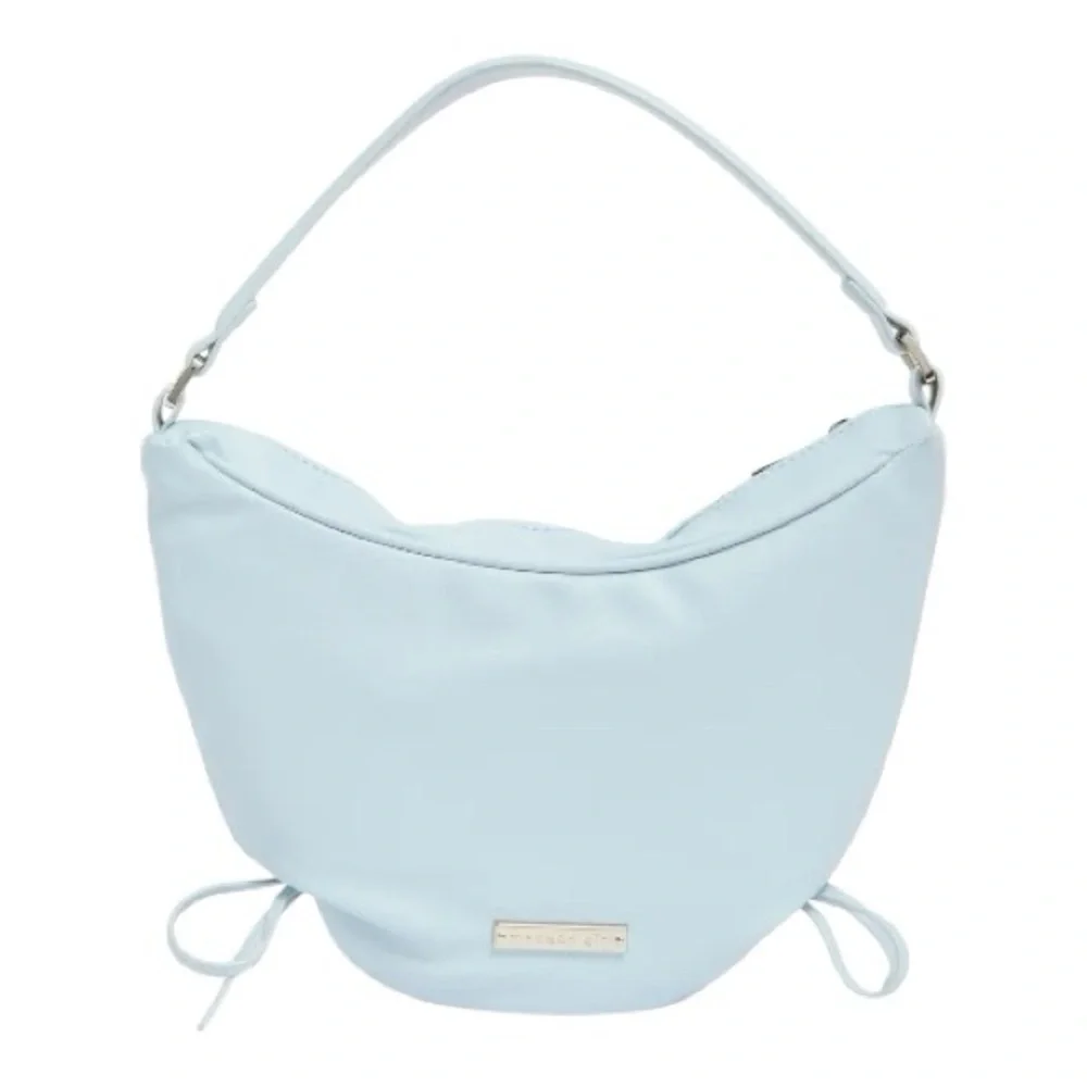 Madden Girl Crescent Light Blue Shoulder Bag - Picture 6 of 14